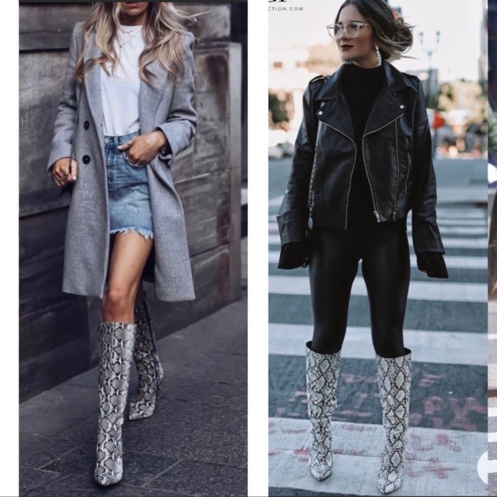 Steve Madden Kinga Snake print heeled Boots